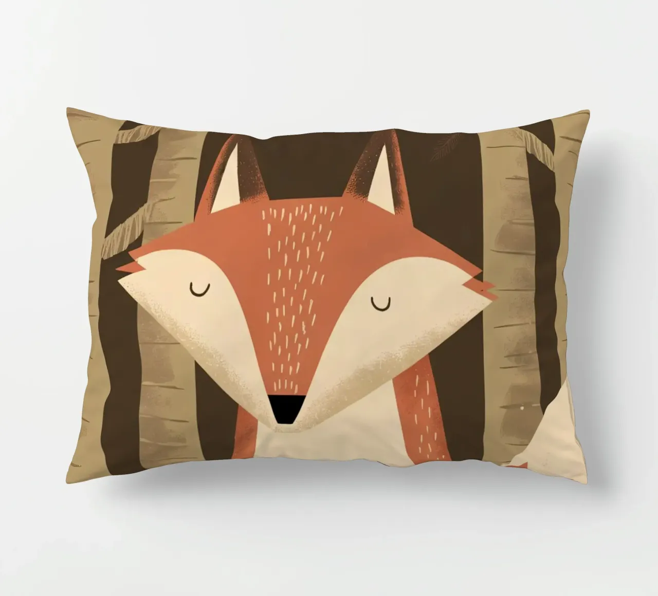 Volpe calma che tiene una lanterna nella foresta cuscino da kidz&family