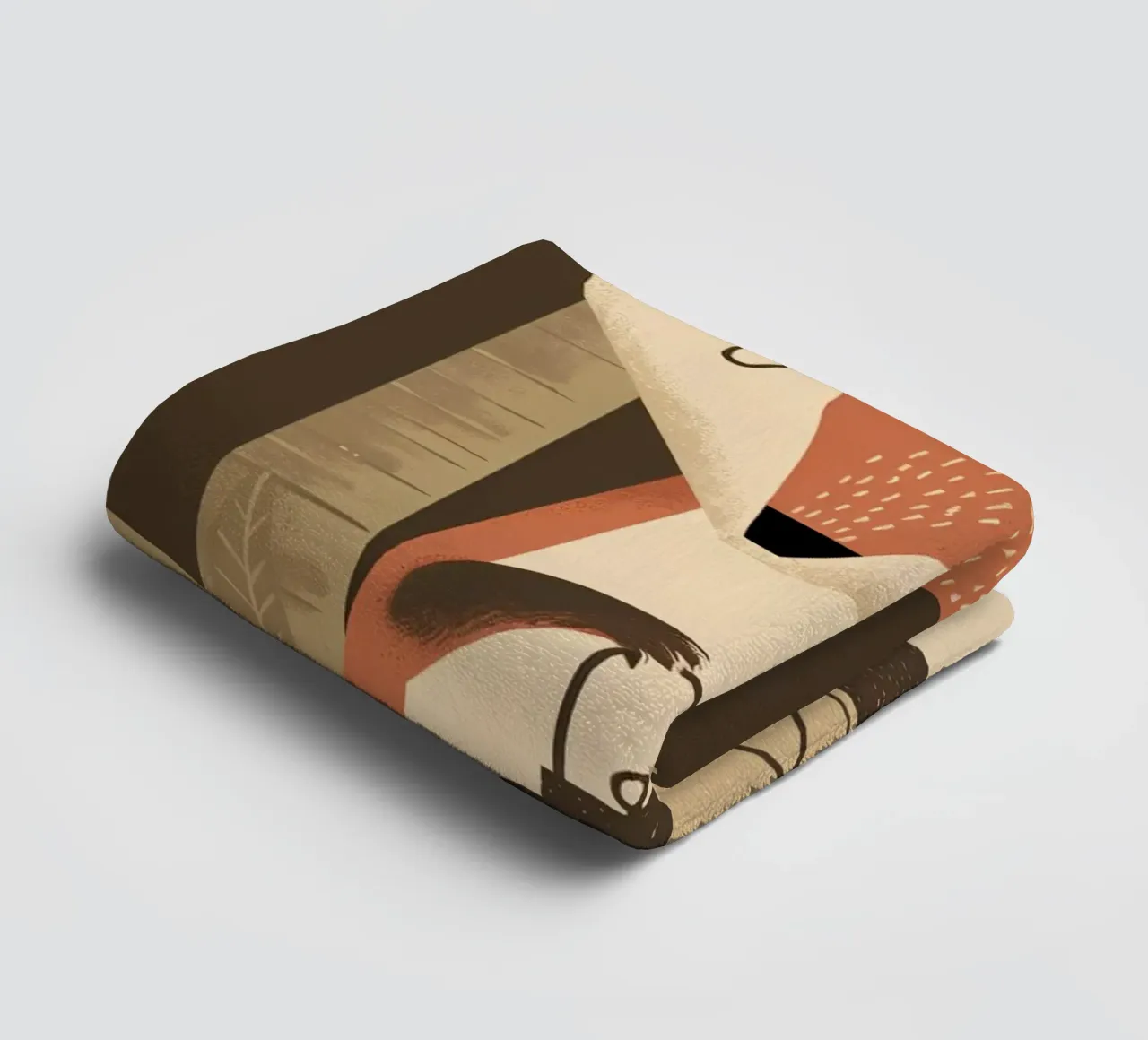 Volpe calma che tiene una lanterna nella foresta asciugamano da bagno da kidz&family