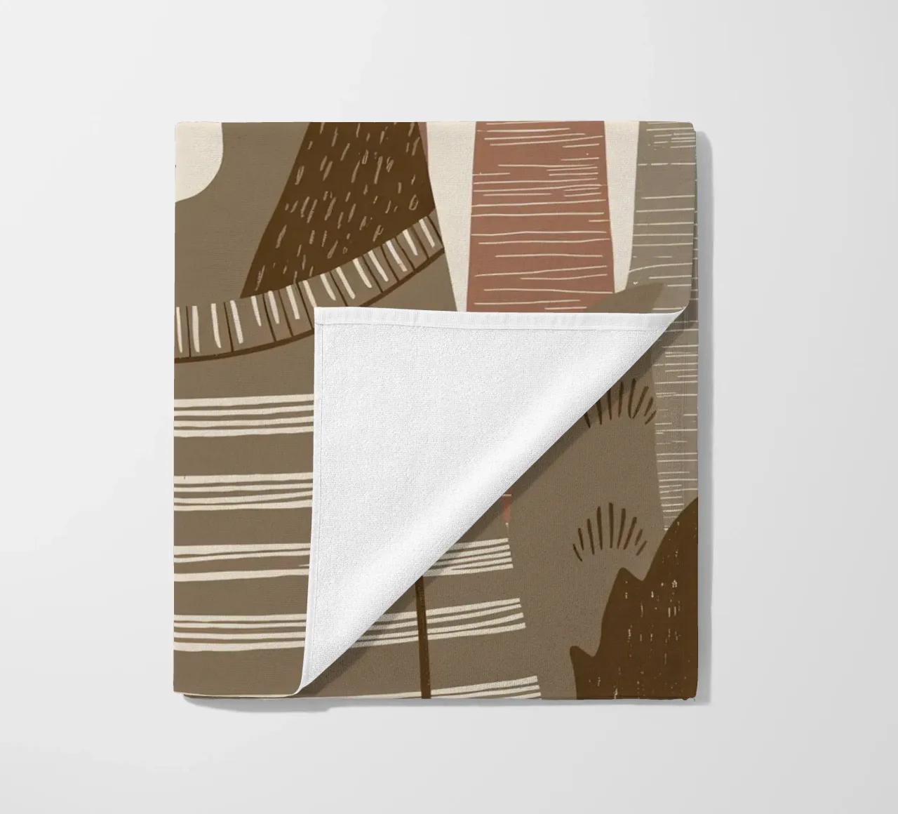 Un simpatico lupo con un maglione a righe nella foresta telo mare da kidz&family