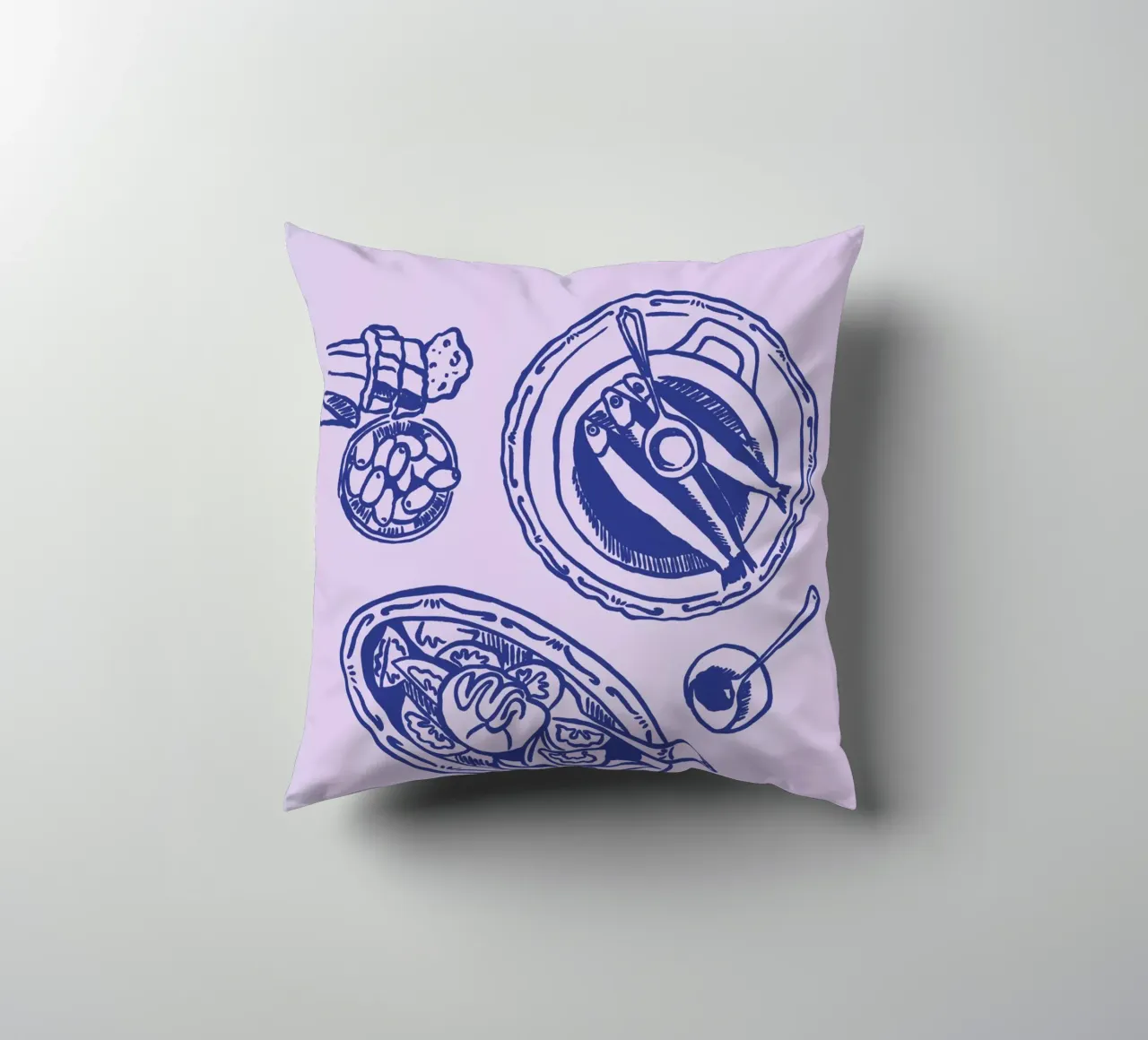 Boho Food 11 Dinner Party cuscino da Boho Print Collection