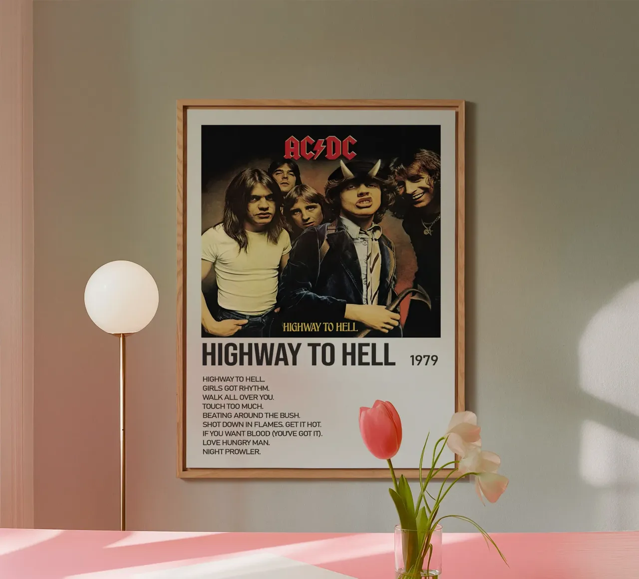 ACDC Highway To Hell Tracklists alluminio dibond da Banda Neira
