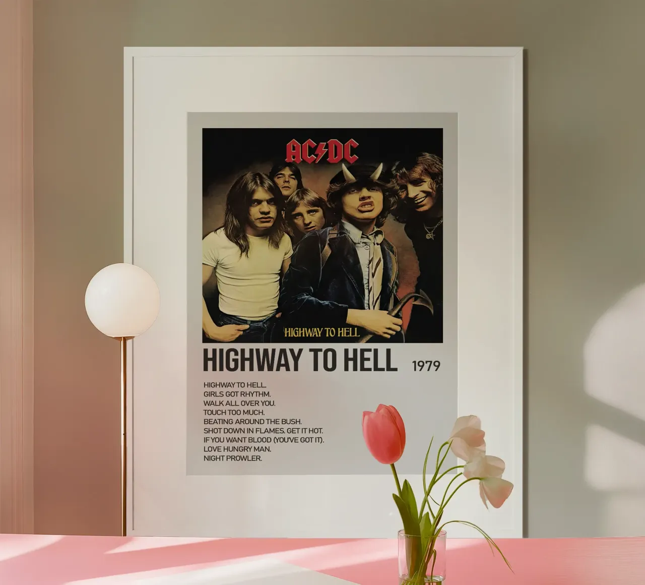 ACDC Highway To Hell Tracklists carta hahnemühle da Banda Neira