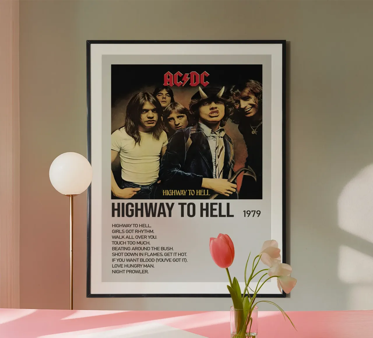 ACDC Highway To Hell Tracklists carta hahnemühle da Banda Neira