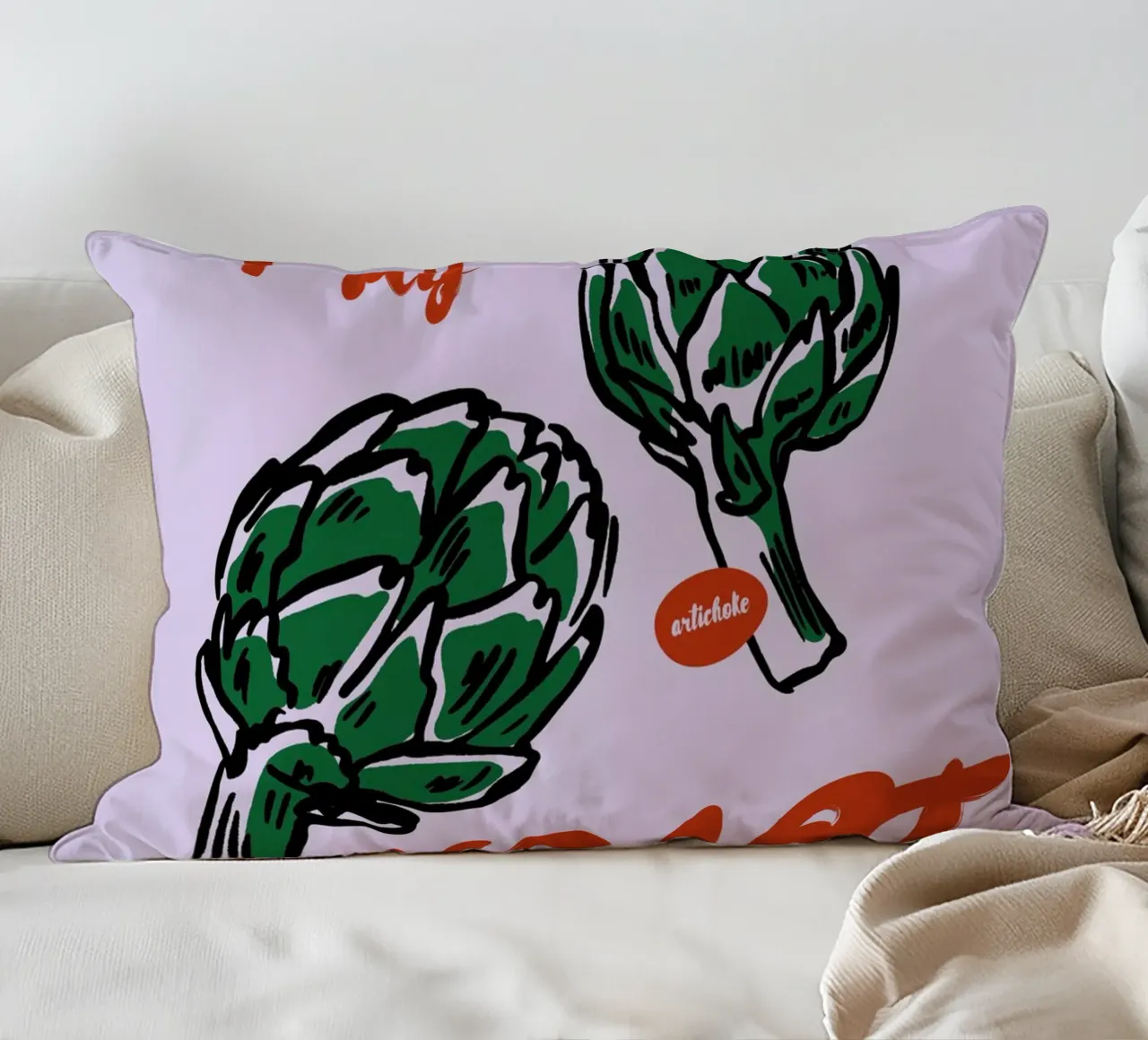 Boho Food 11 My Heart cuscino da Boho Print Collection