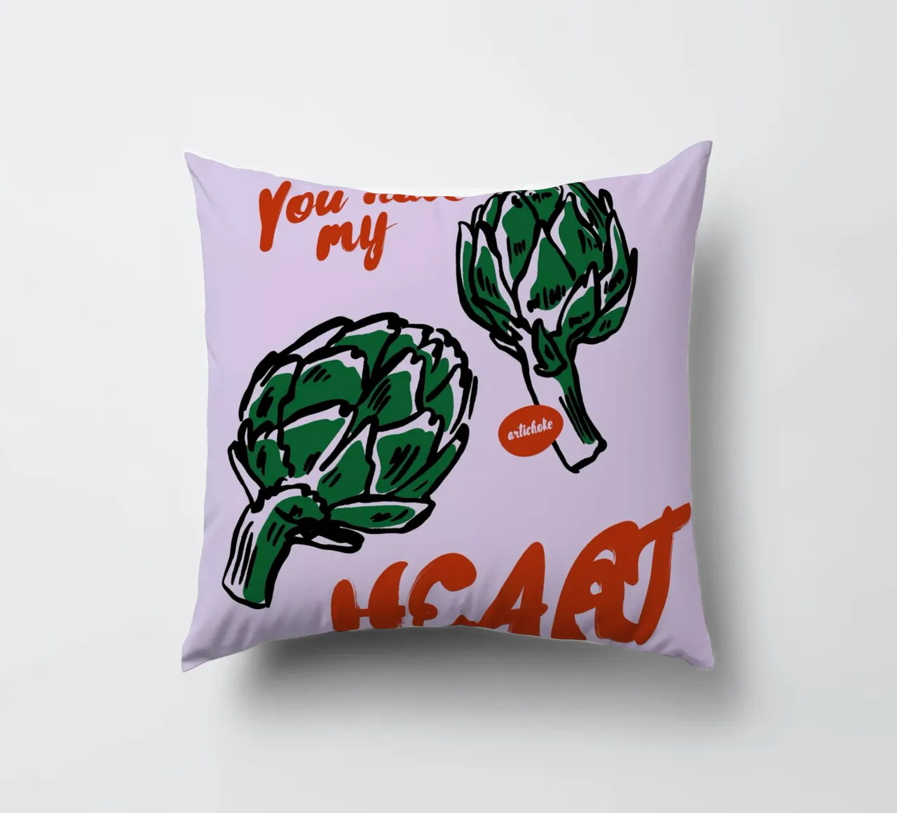 Boho Food 11 My Heart cuscino da Boho Print Collection