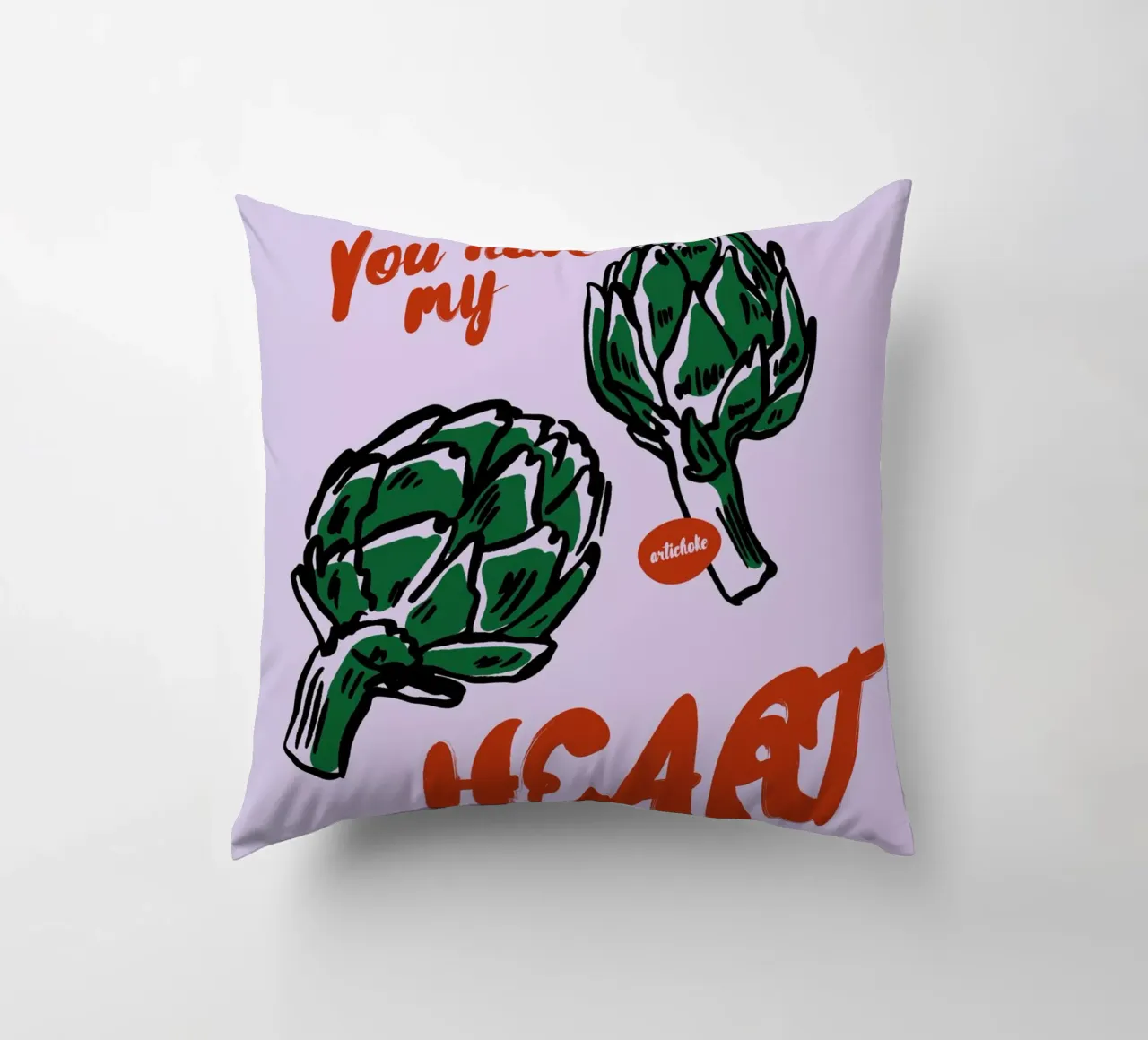 Boho Food 11 My Heart cuscino da Boho Print Collection