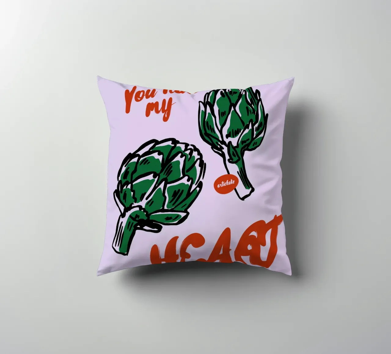 Boho Food 11 My Heart cuscino da Boho Print Collection