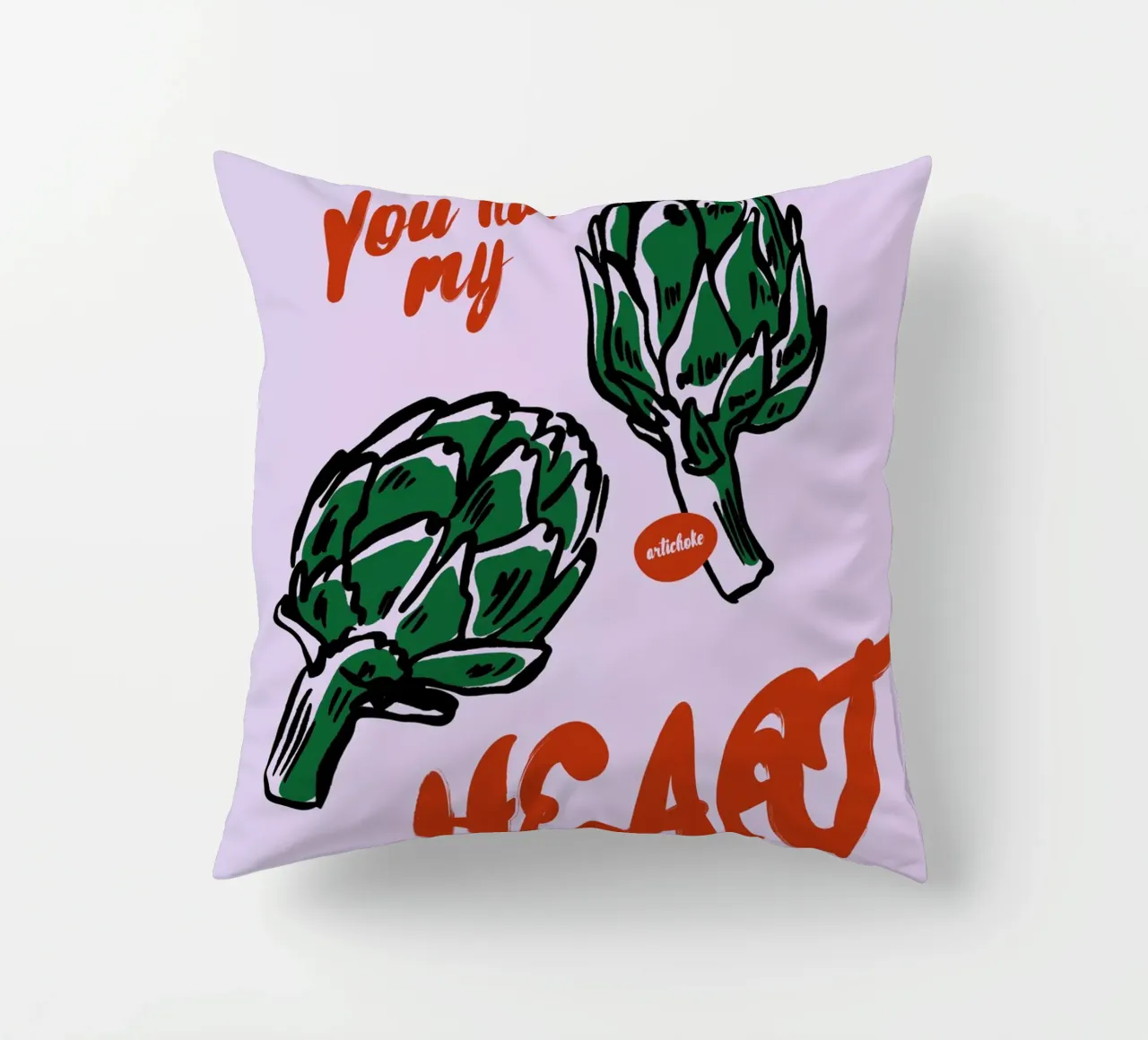 Boho Food 11 My Heart cuscino da Boho Print Collection