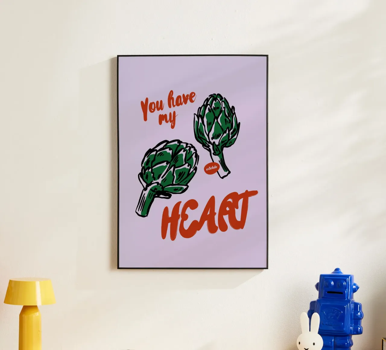 Boho Food 11 My Heart alluminio dibond da Boho Print Collection