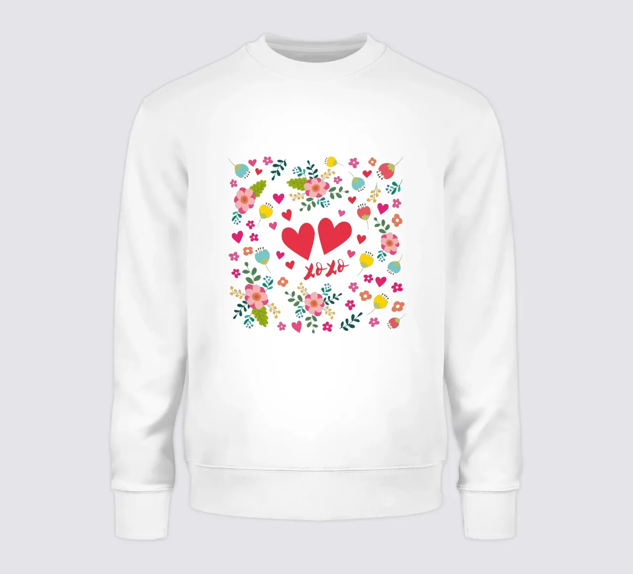 Abbracci e baci - Cuori in fiore felpa da Petra Lang - Floral Art