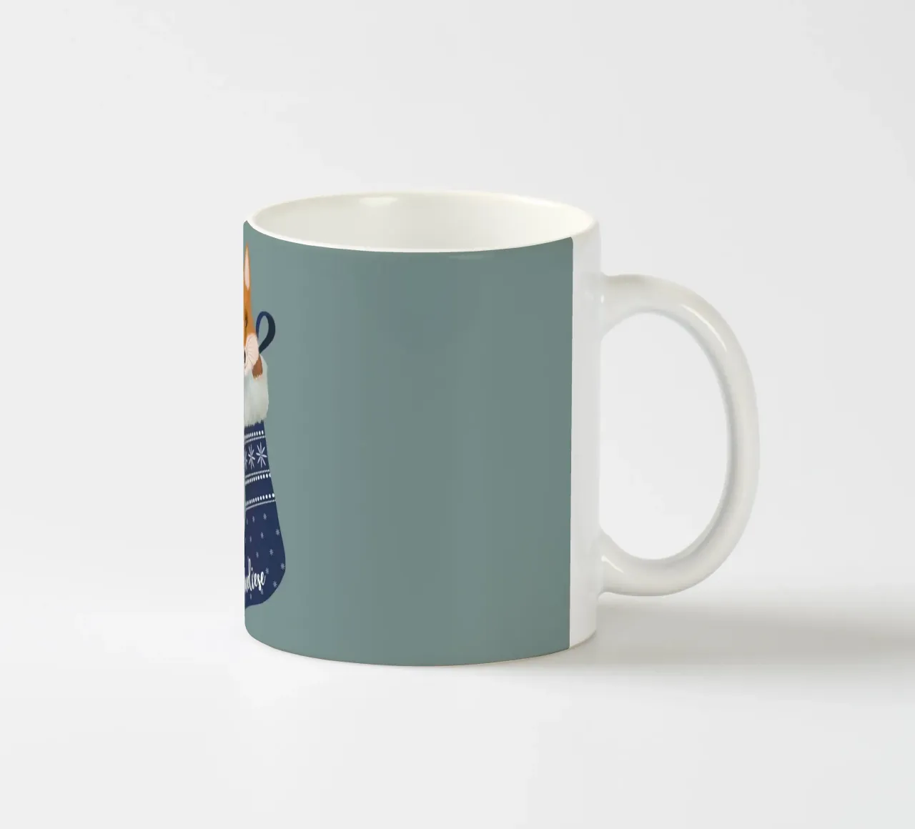 Volpe in una calza di Natale tazza in ceramica da Winter Whispers