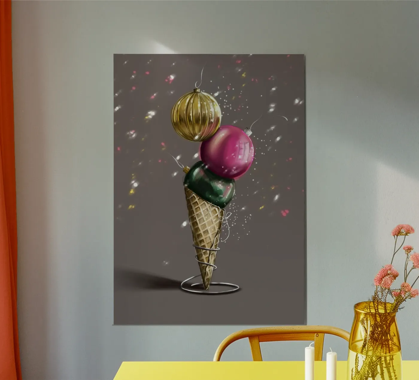 weihnachtskugel Poster von by elle arts seasons