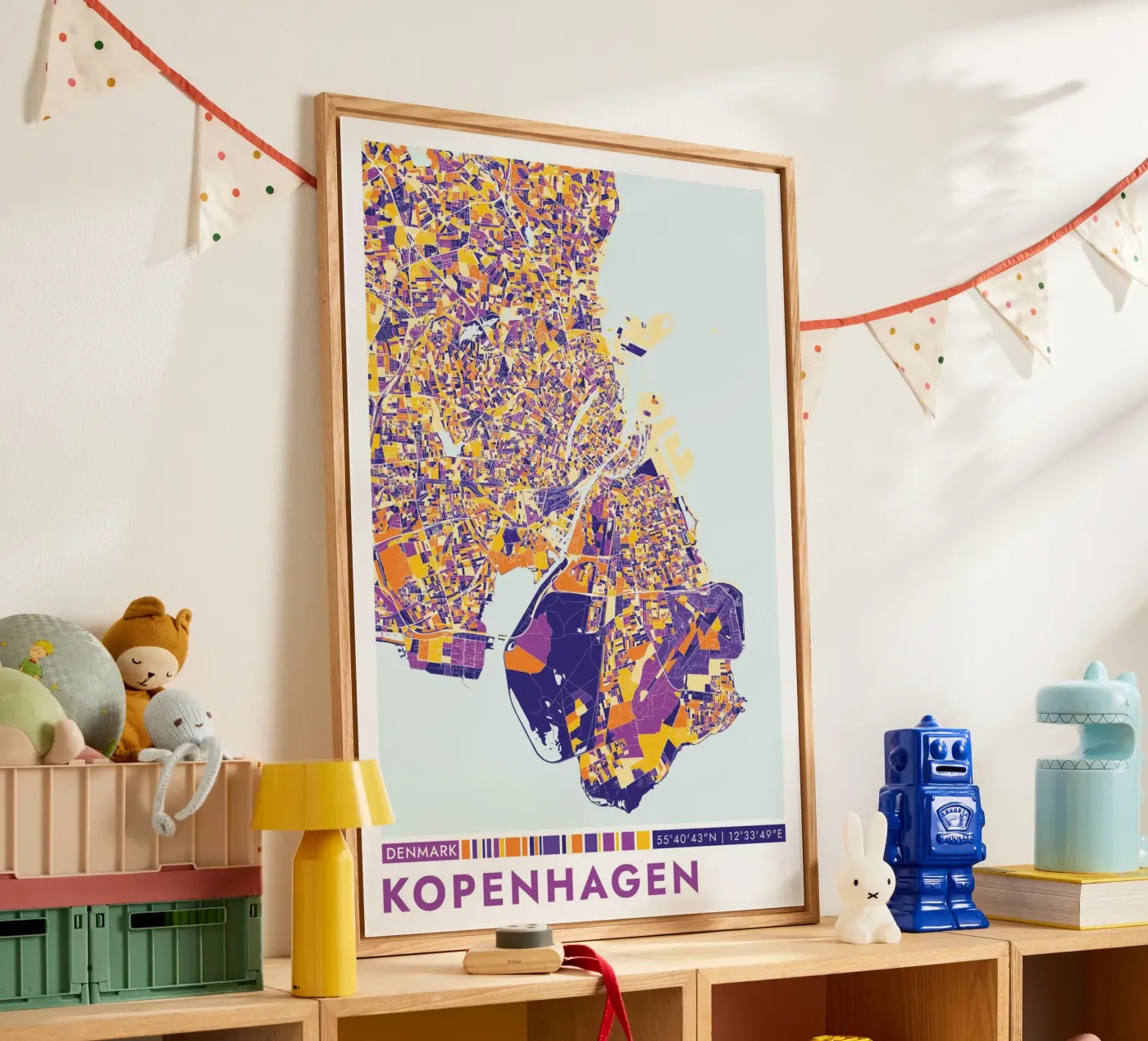 Poster di Copenaghen plexiglass da CityMapPosters