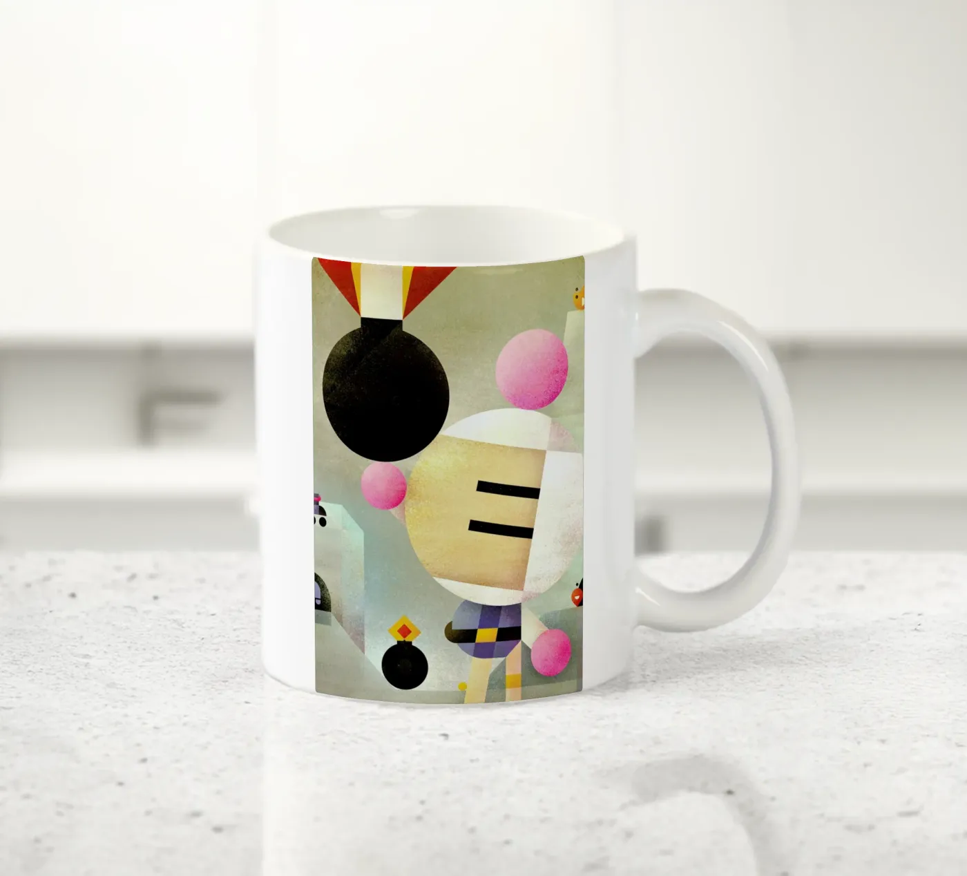 Bomberman ceramic mug by Antony Squizzato