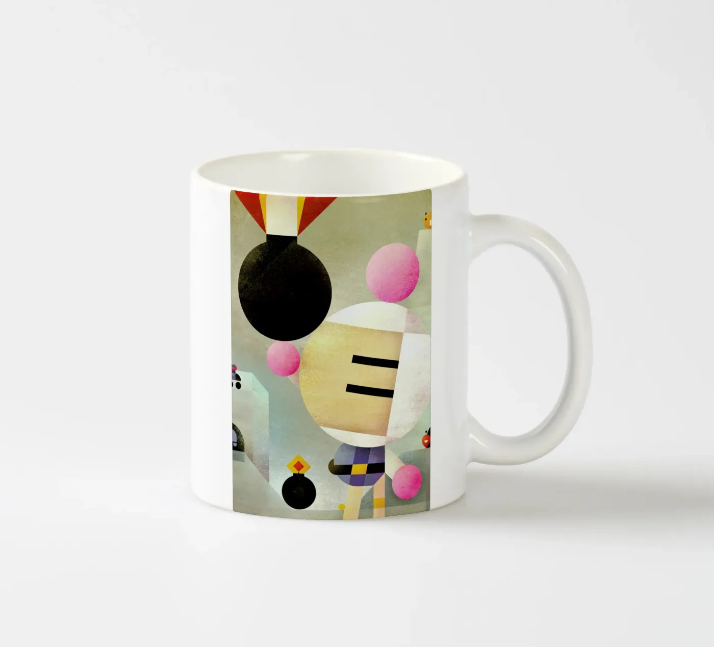 Bomberman ceramic mug by Antony Squizzato