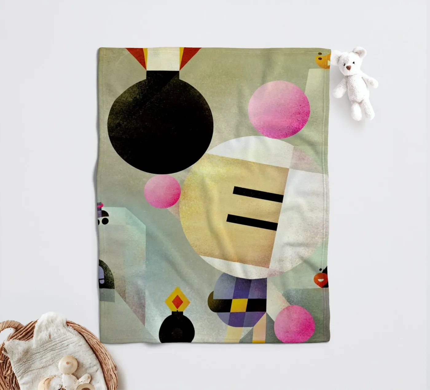 Bomberman Fleecedecke von Antony Squizzato