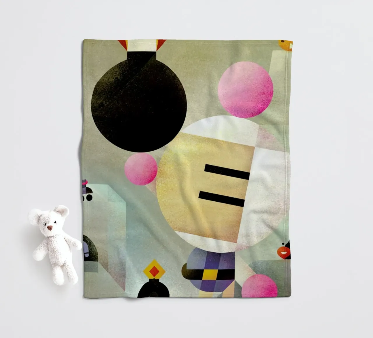 Bomberman fleecedeken van Antony Squizzato