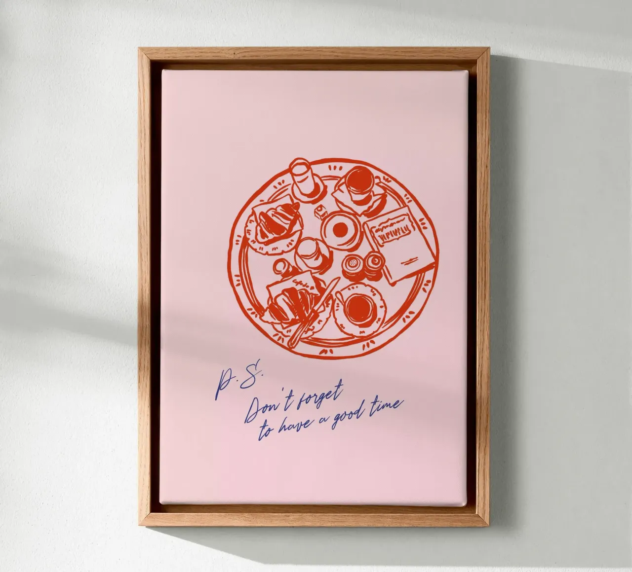 Boho Food 12 Good Time tela con Cornice a cassetta da Boho Print Collection