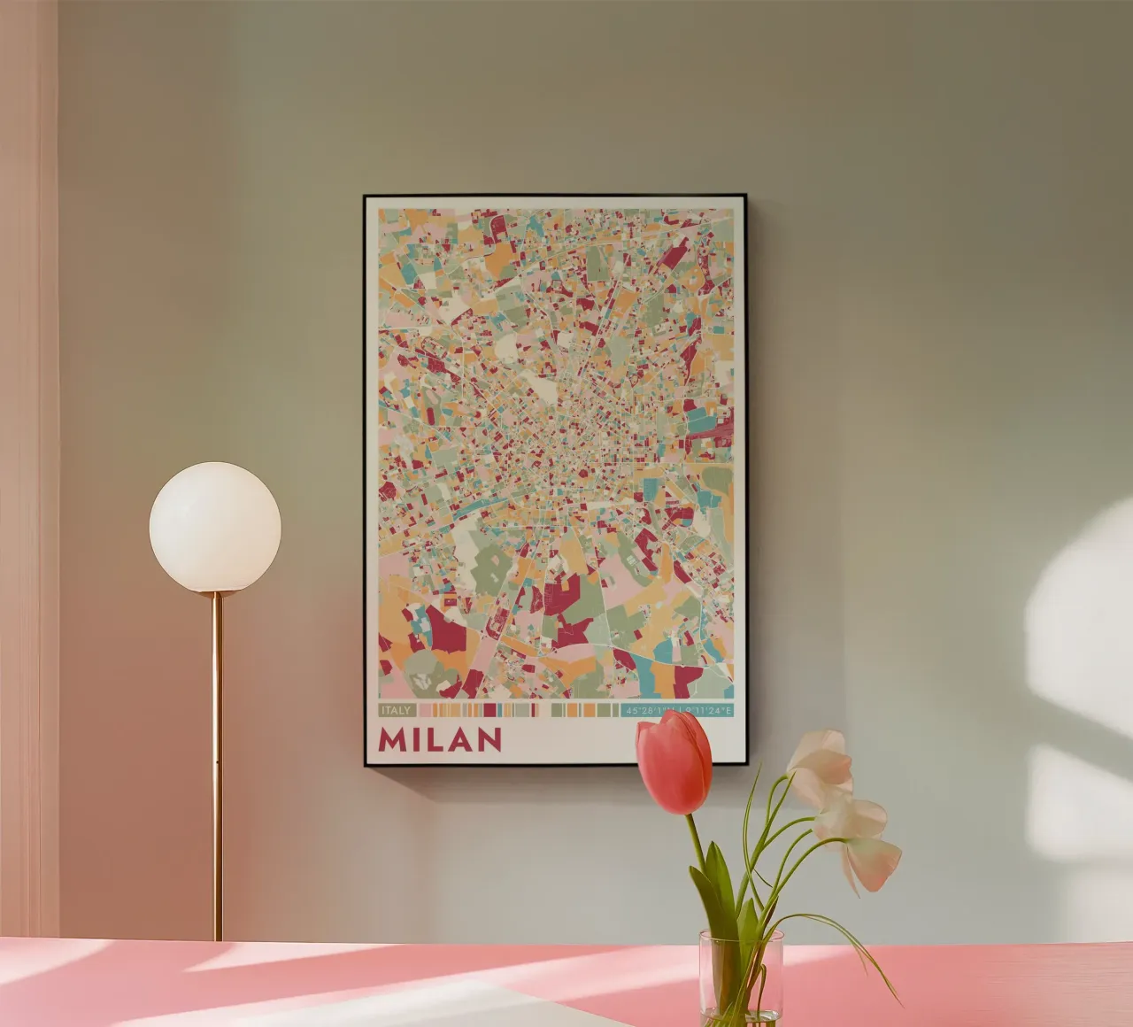 Posta della città e plexiglass da CityMapPosters