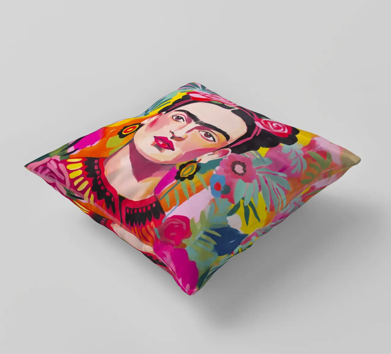 I fiori della resilienza: Ritratto d'artista iconico cuscino da Andrea Haase Modern Home