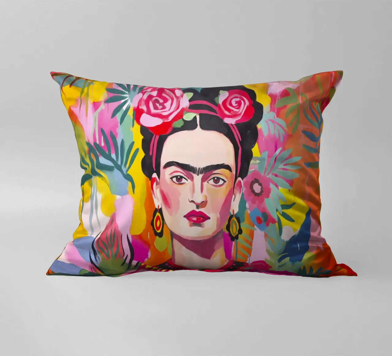 I fiori della resilienza: Ritratto d'artista iconico cuscino da Andrea Haase Modern Home