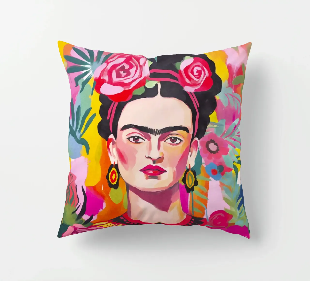 I fiori della resilienza: Ritratto d'artista iconico cuscino da Andrea Haase Modern Home