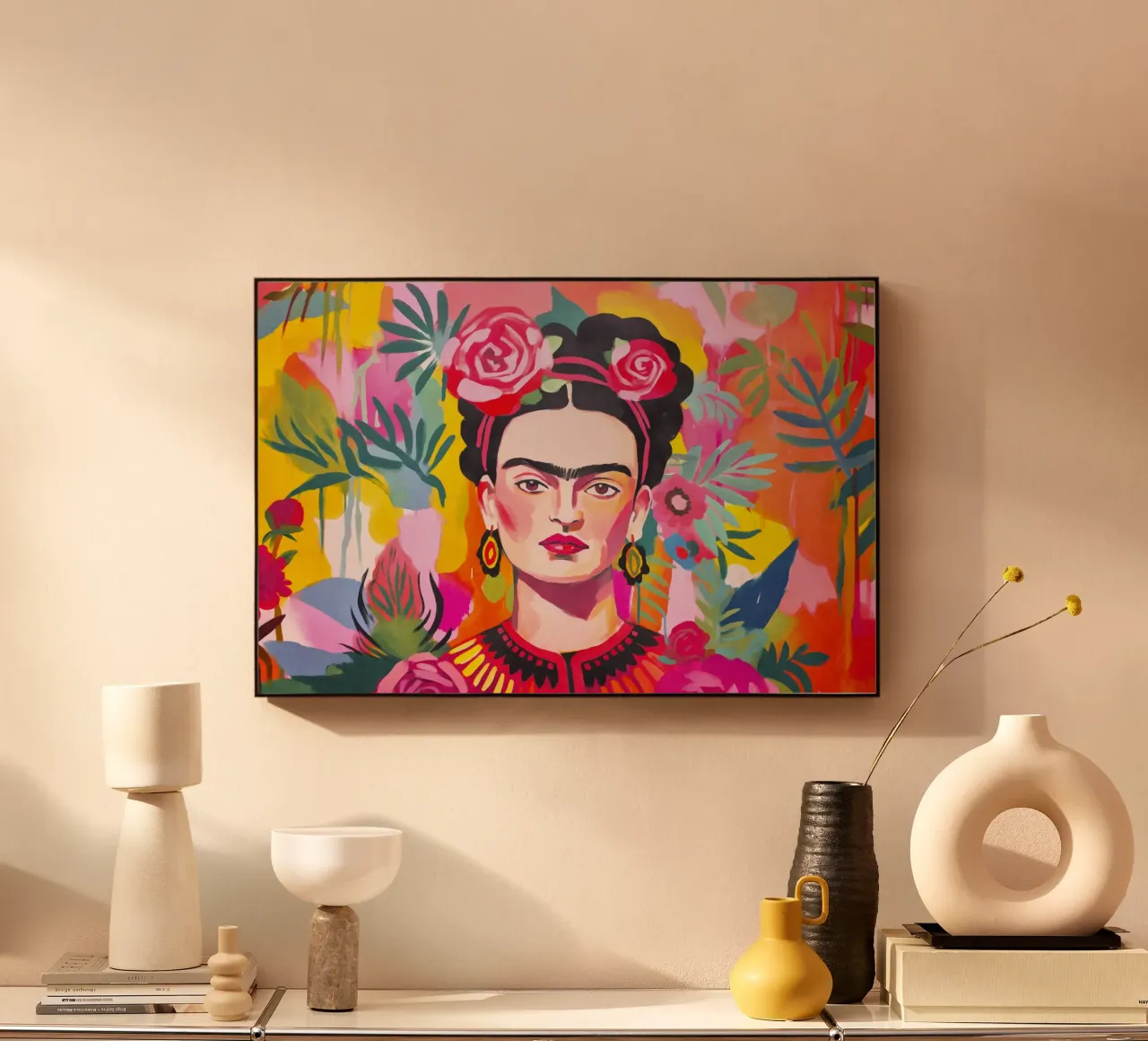 I fiori della resilienza: Ritratto d'artista iconico plexiglass da Andrea Haase Modern Home