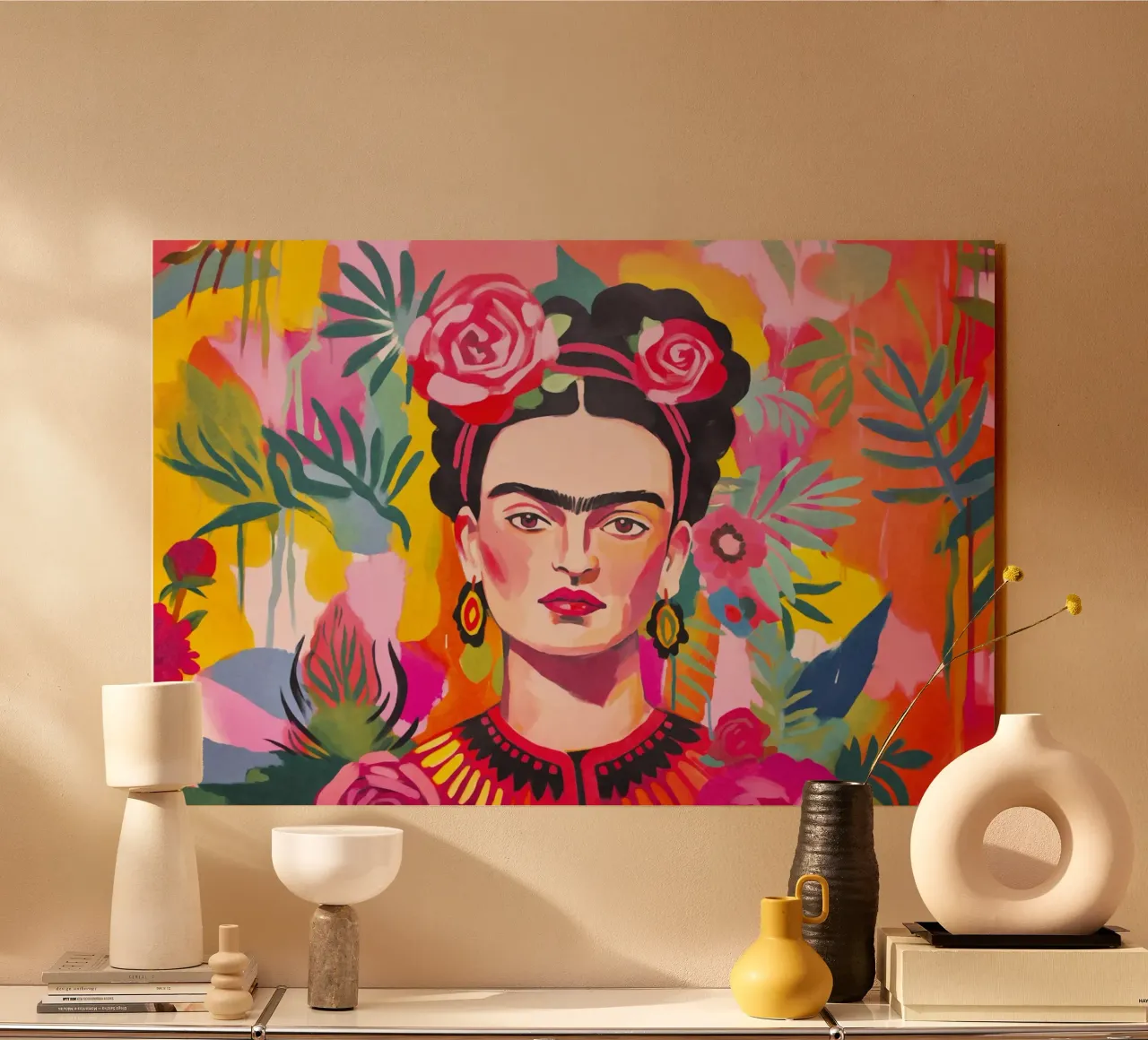I fiori della resilienza: Ritratto d'artista iconico plexiglass da Andrea Haase Modern Home