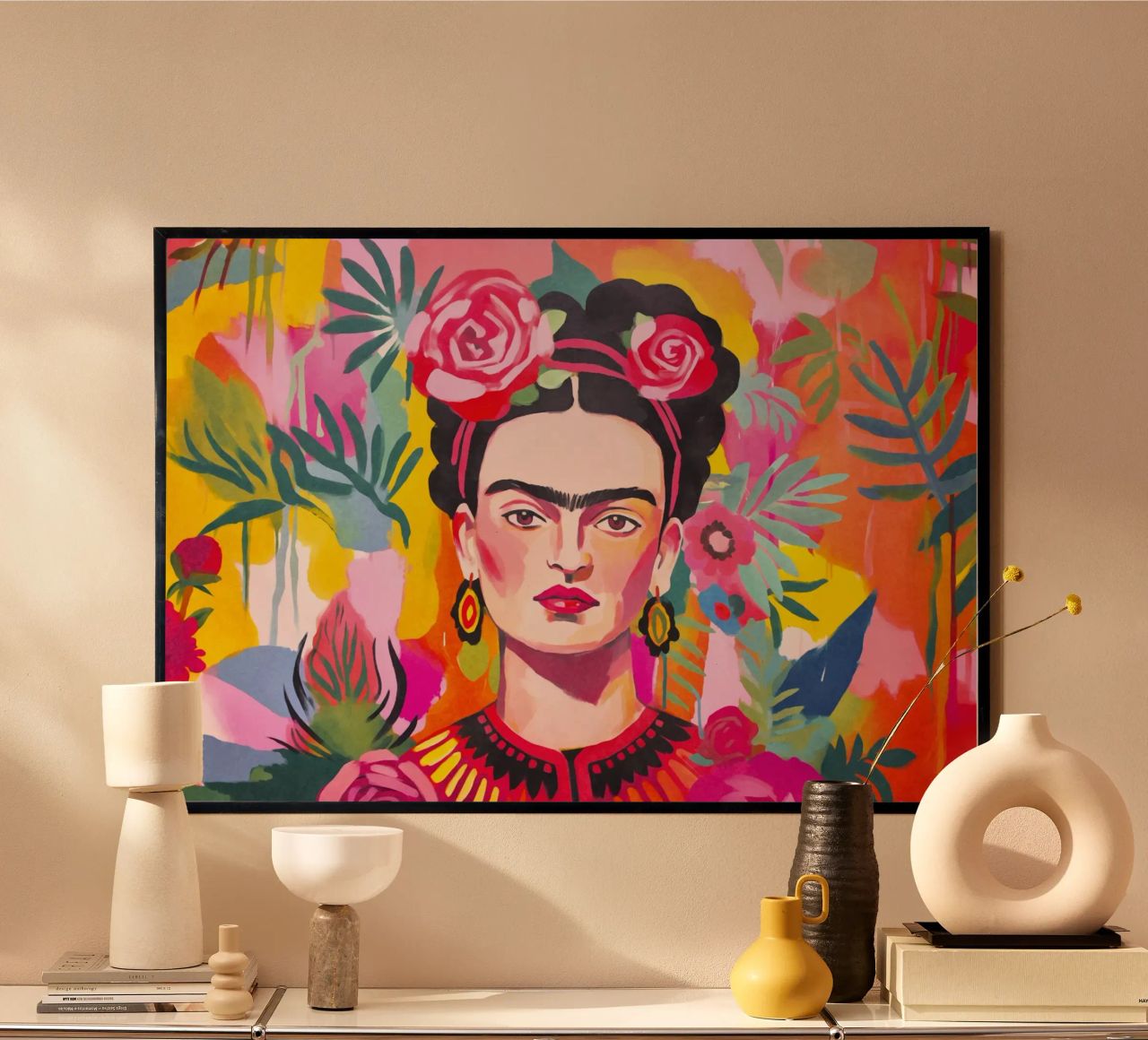 Les fleurs de la résilience : Portrait d'artiste emblématique poster de Andrea Haase Modern Home