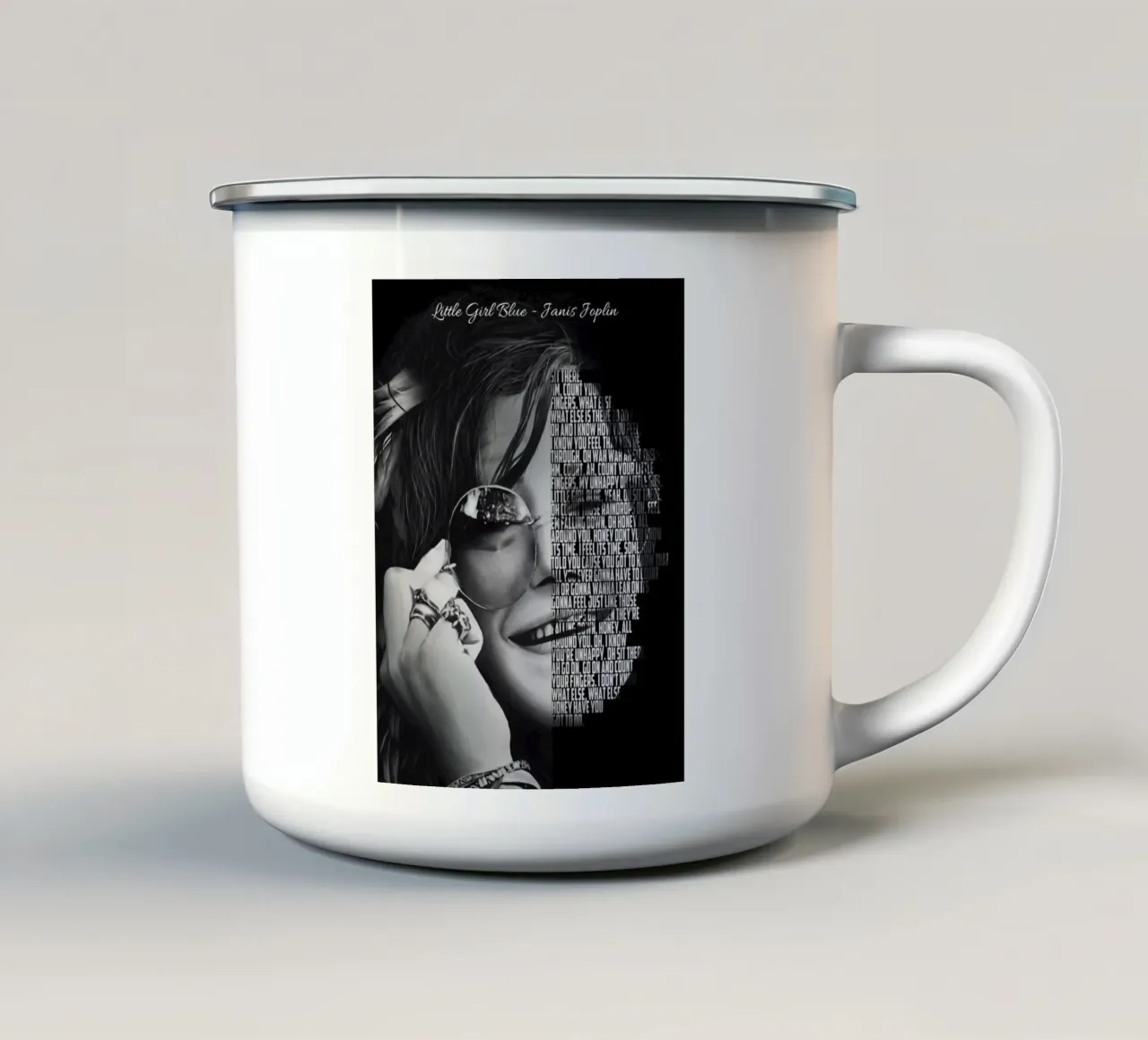 Bambina blu tazza in smalto da Gunawan Rb