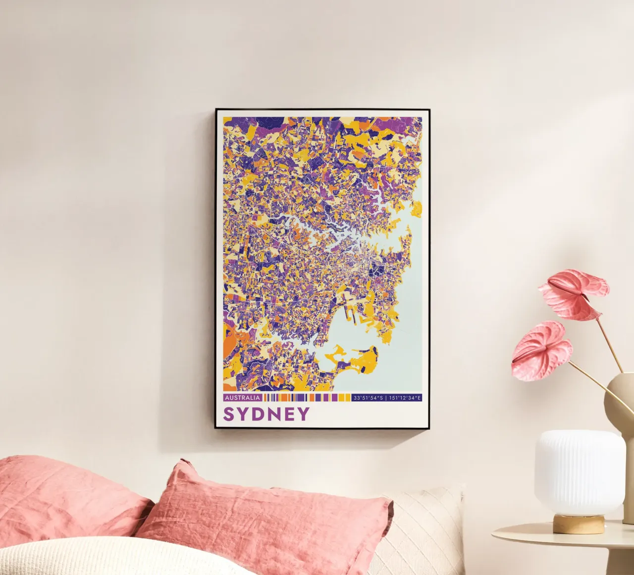 Sydney Poster plexiglass da CityMapPosters