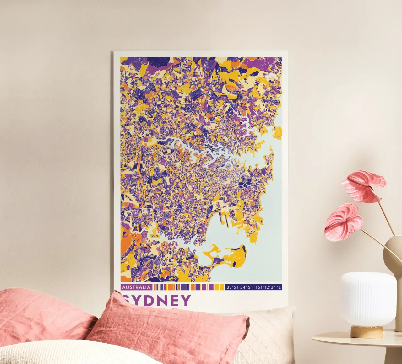 Sydney Poster plexiglass da CityMapPosters