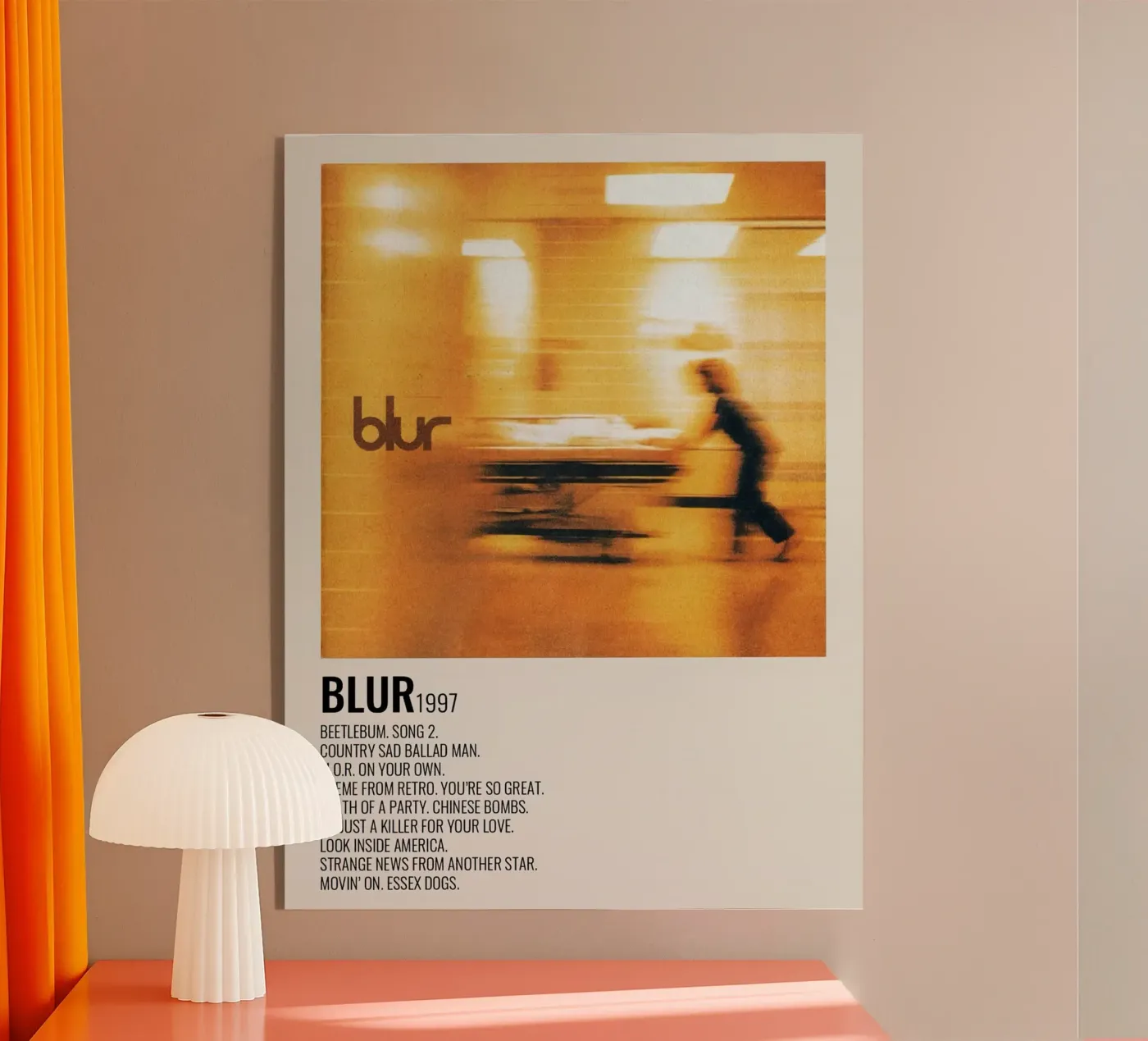 Blur Tracklists acryl van Banda Neira