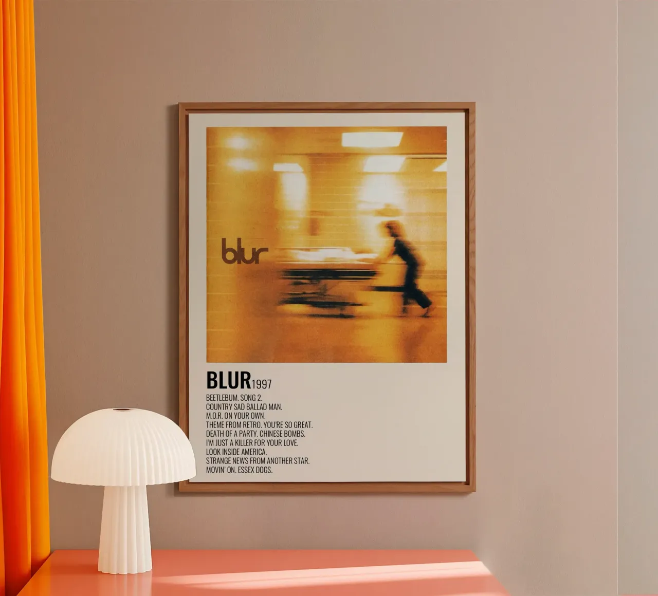 Blur Tracklists alluminio dibond da Banda Neira