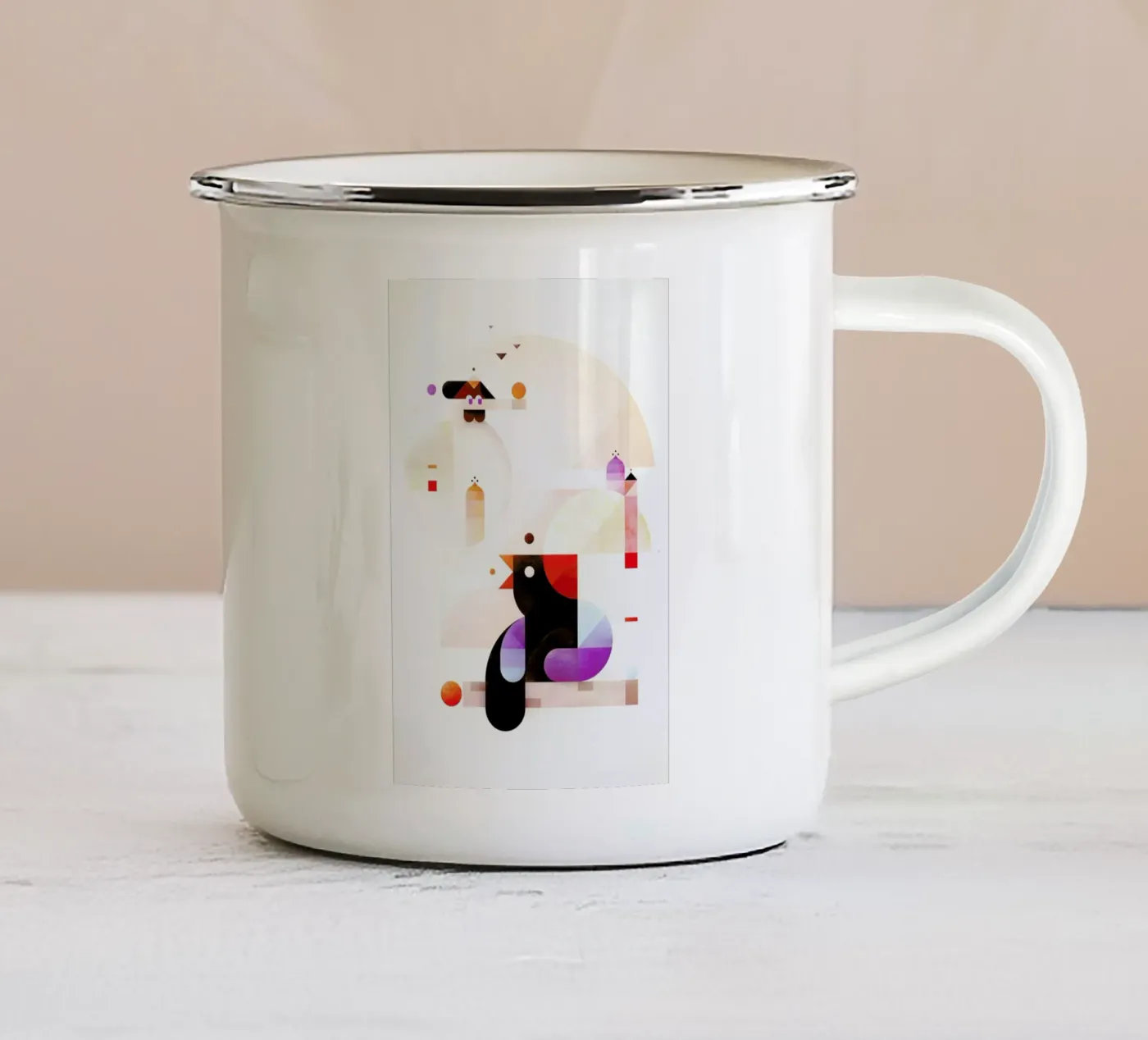 Bubbledream enamel mug by Antony Squizzato