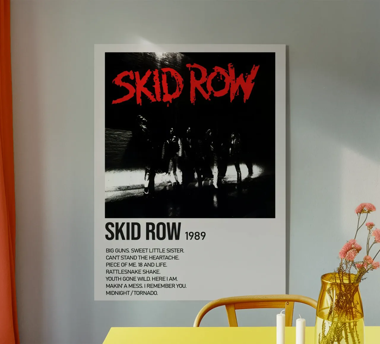 Skidrow Tracklists plexiglass da Banda Neira