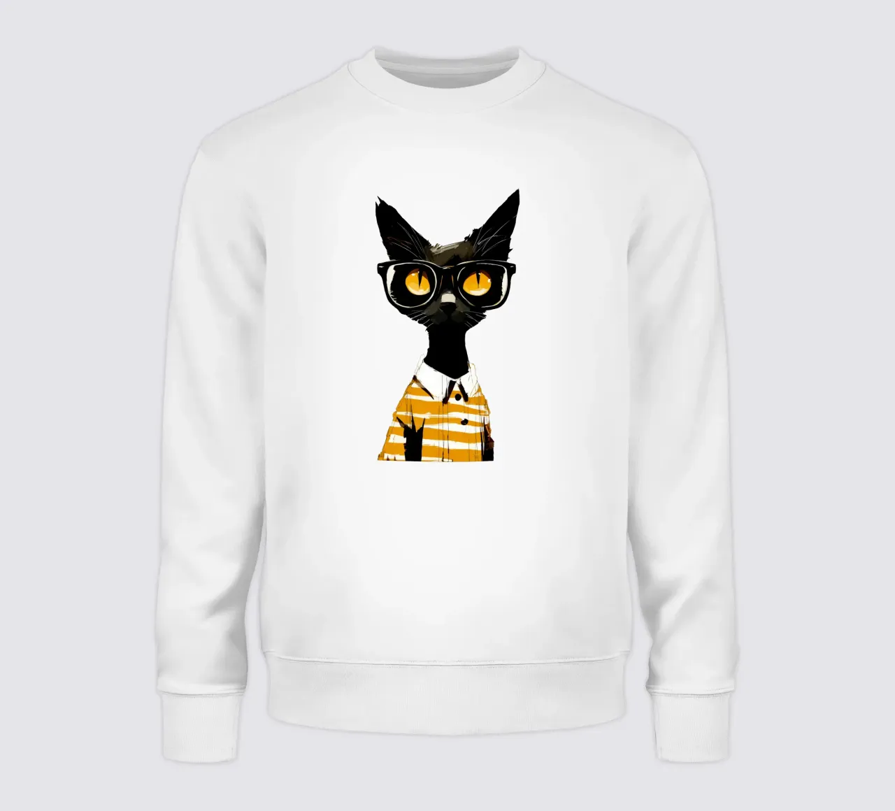 Yellow Cat No. 01 Sweatshirt von lazydaypaper