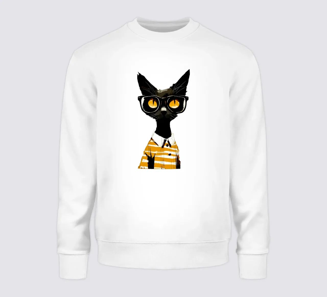 Yellow Cat No. 01 felpa da lazydaypaper