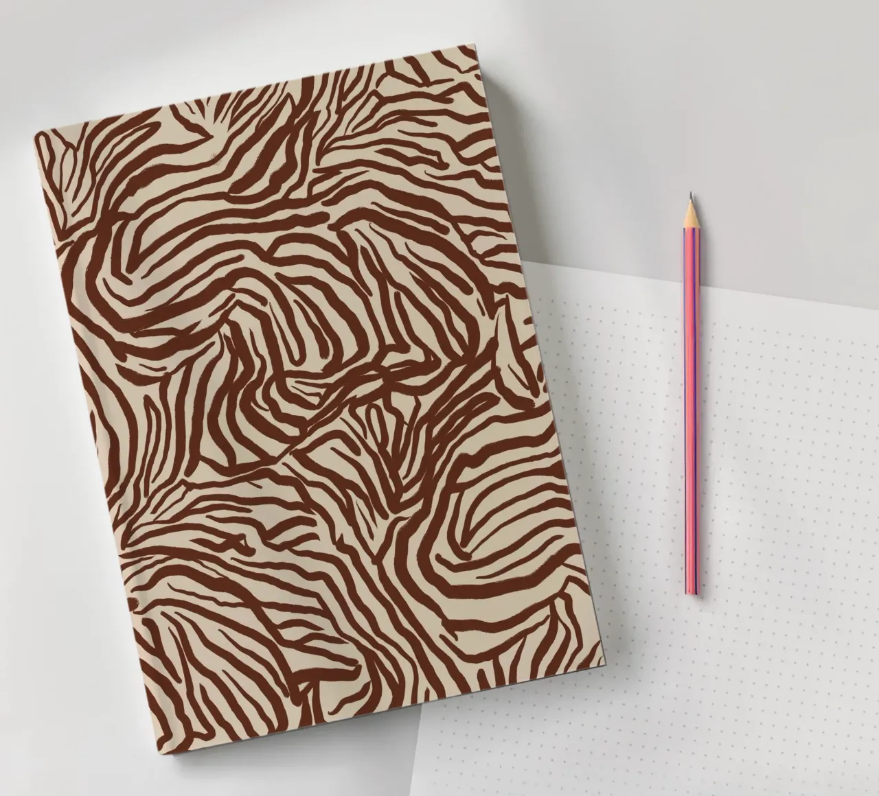 Zebra Pattern Design notebook by Life of Pie