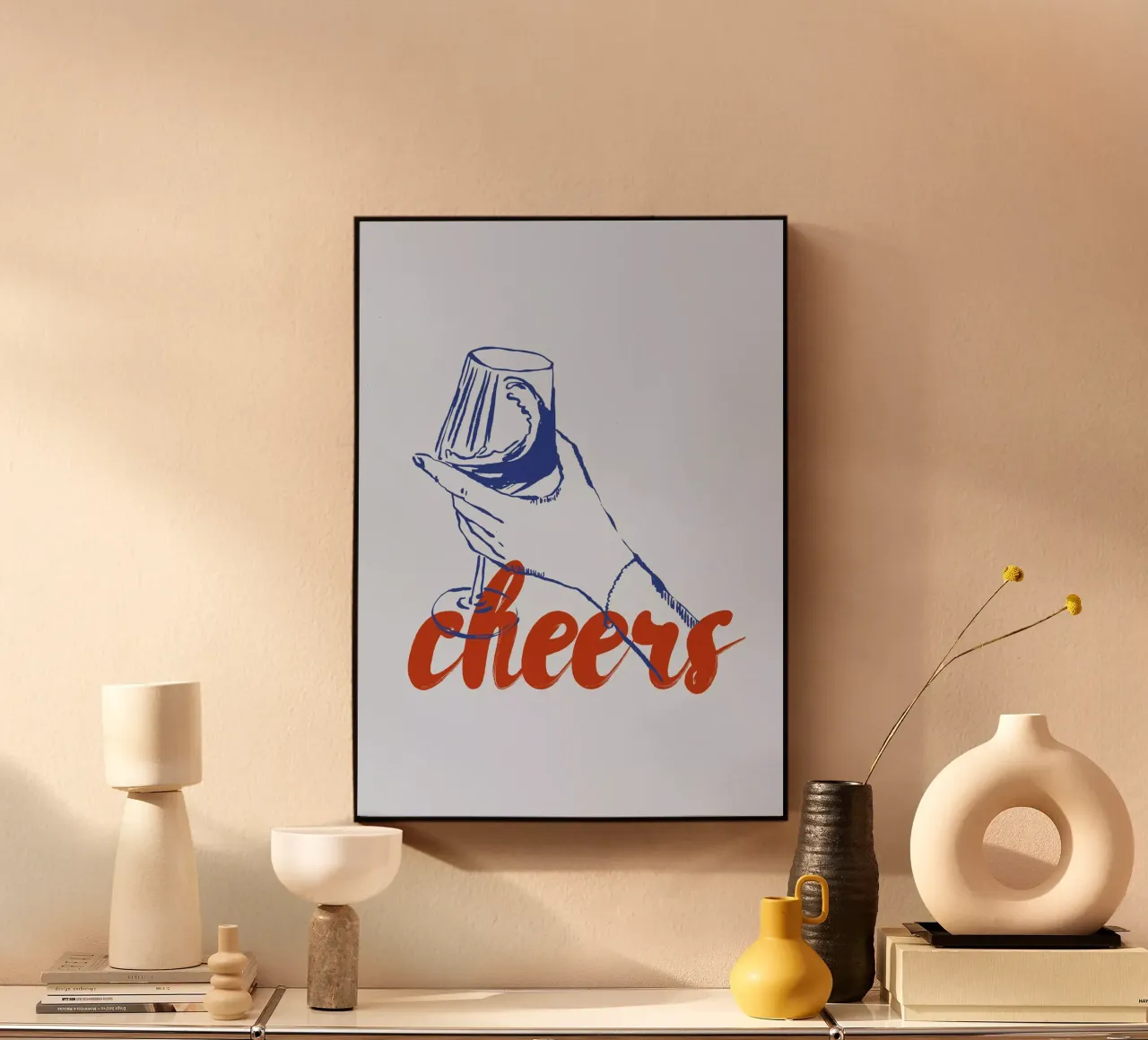 Boho Food 13 Cheers alluminio dibond da Boho Print Collection