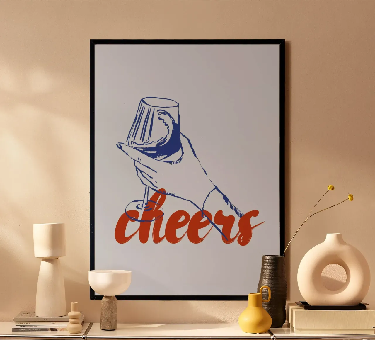 Boho Food 13 Cheers poster da Boho Print Collection