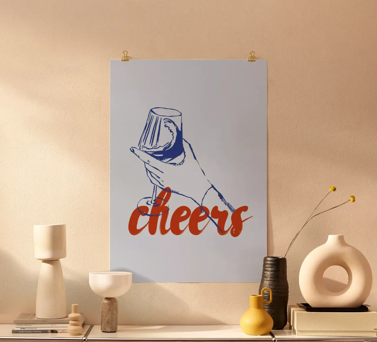 Boho Food 13 Cheers poster da Boho Print Collection