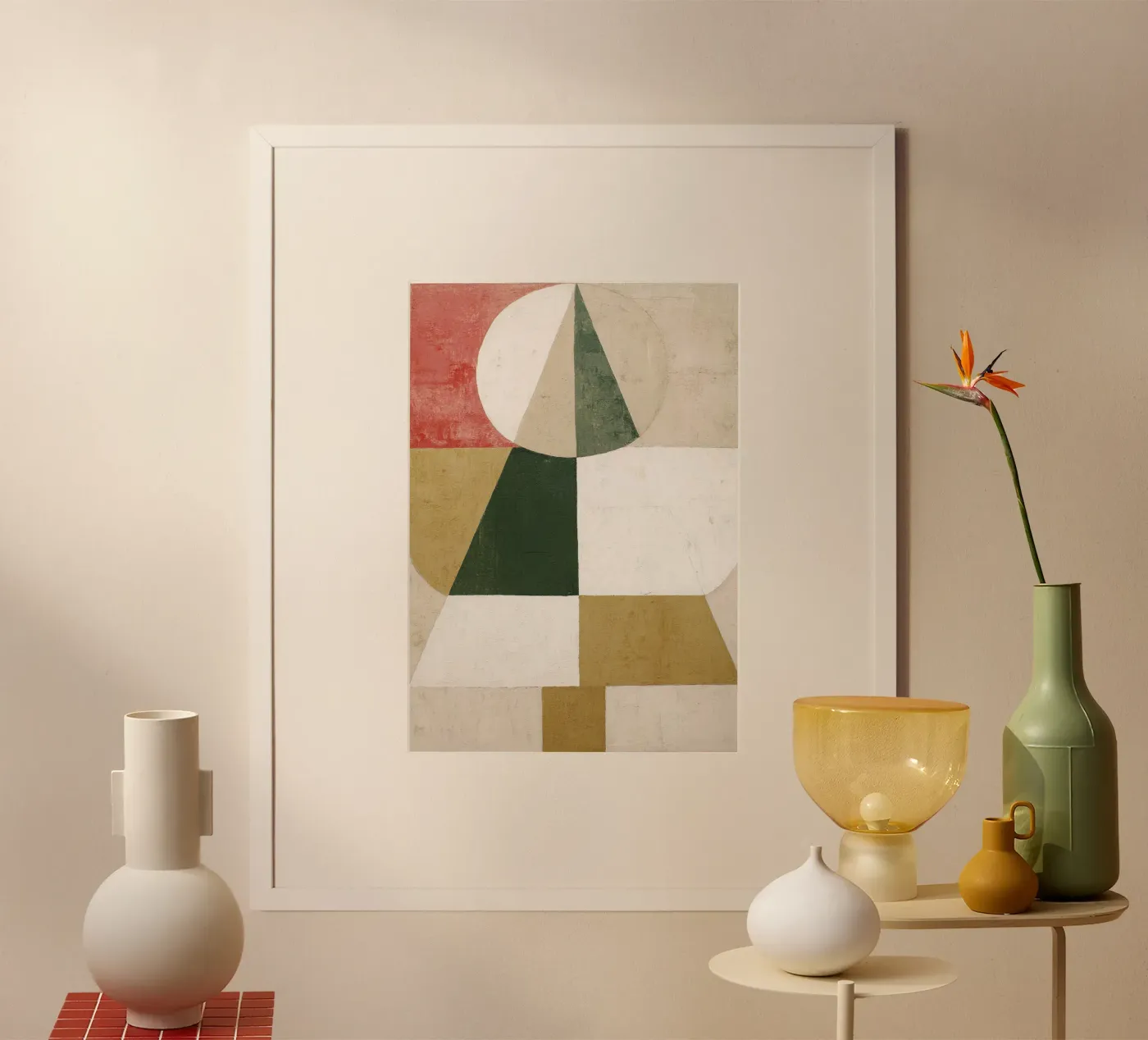 Geometric Pine Tree poster by La Collagerie