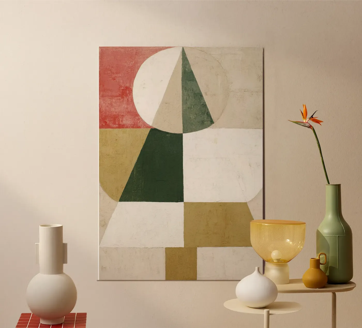 Geometric Pine Tree poster by La Collagerie