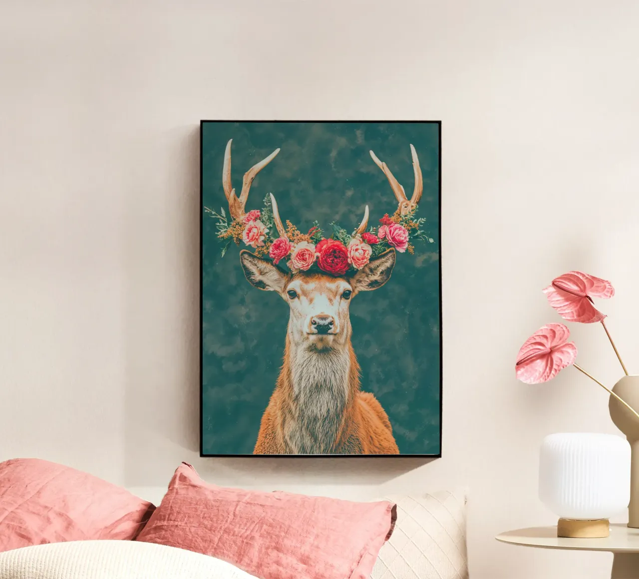 Cervo floreale plexiglass da La Collagerie