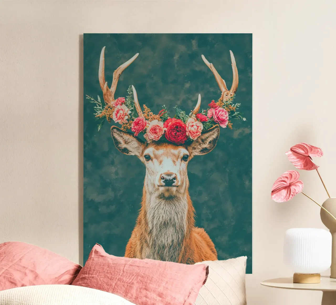 Cervo floreale plexiglass da La Collagerie