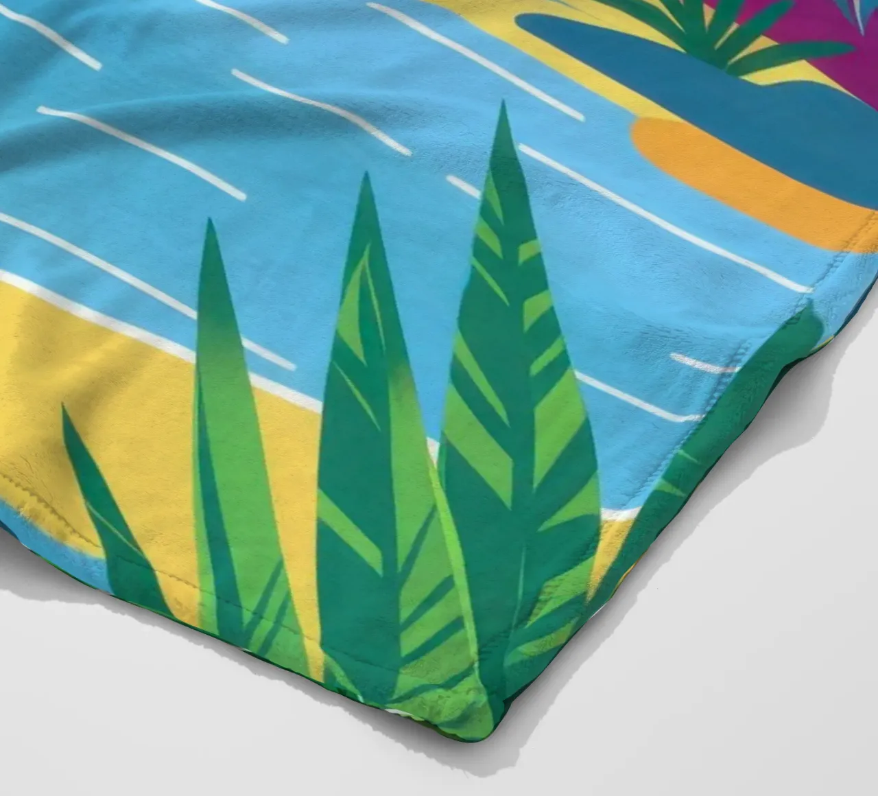 Poolside Paradiesblick Fleecedecke von Sky Velour