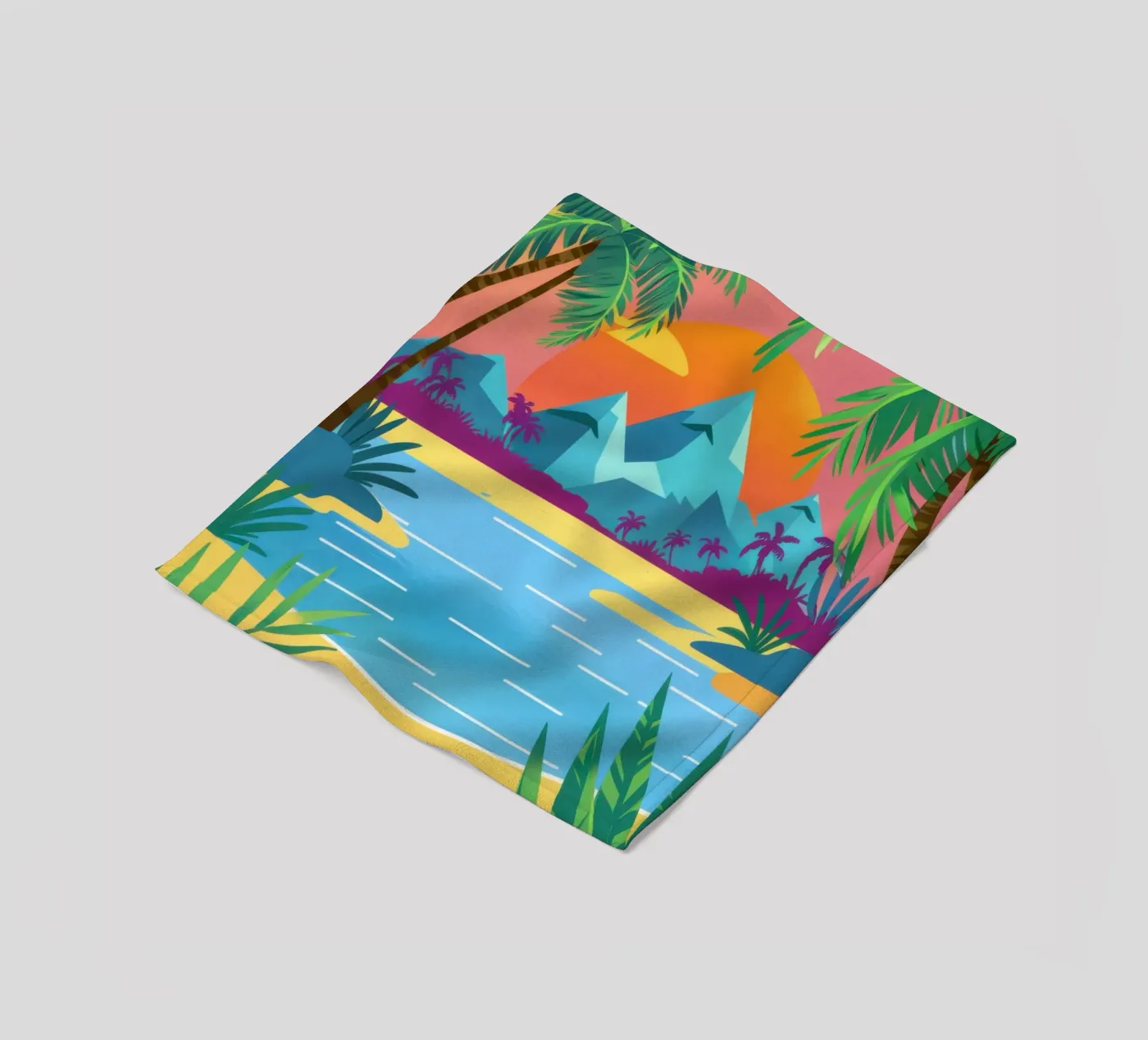 Poolside Paradiesblick Fleecedecke von Sky Velour