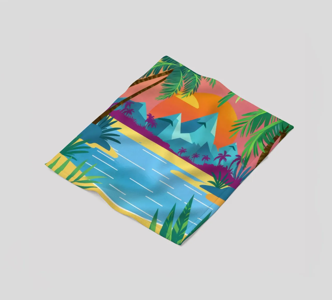 Poolside Paradiesblick Fleecedecke von Sky Velour