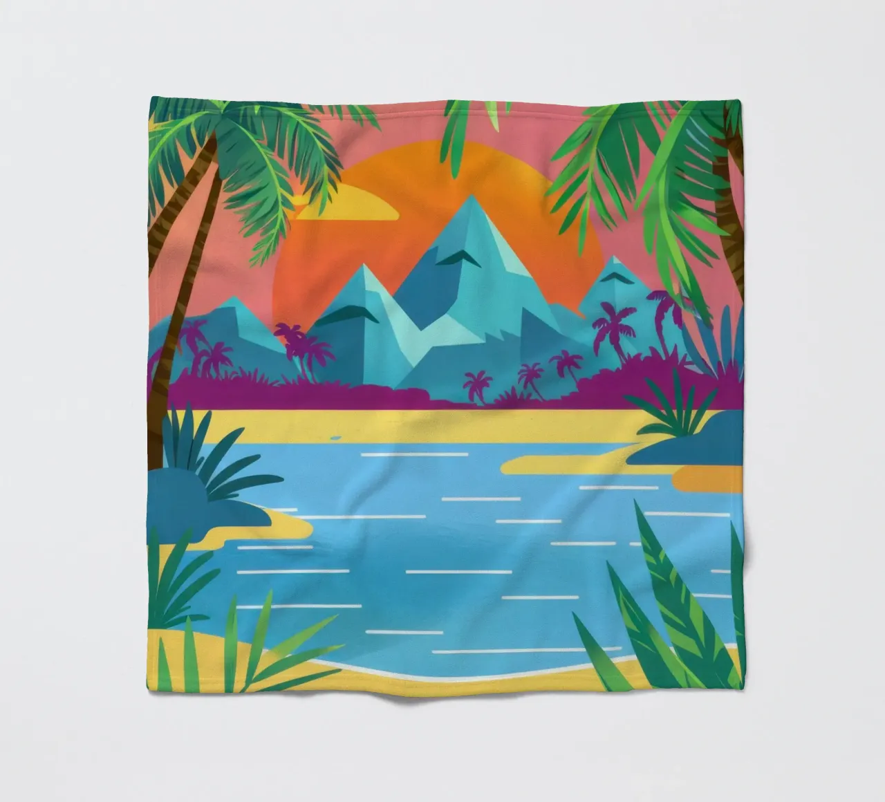 Poolside Paradiesblick Fleecedecke von Sky Velour